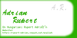 adrian rupert business card